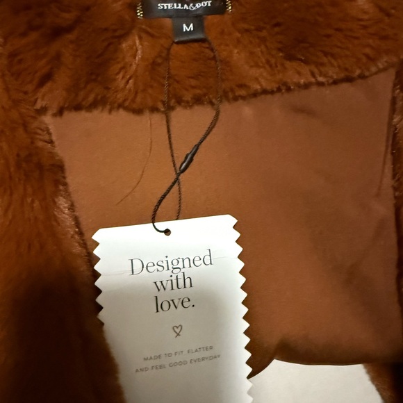 Stella & Dot Faux Fur Vest in Warm Brown Rust Color 🦊🐻🦊 - Picture 8 of 8